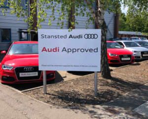 Stansted Audi Approved Magnetic Sign