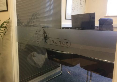 Finance Window Frosting