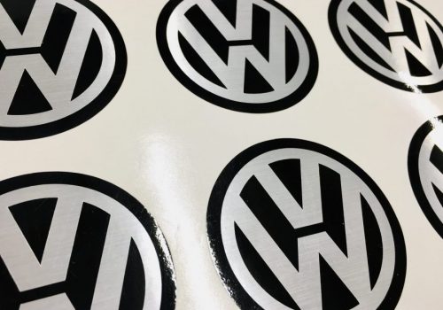 VW Metallilc Stickers